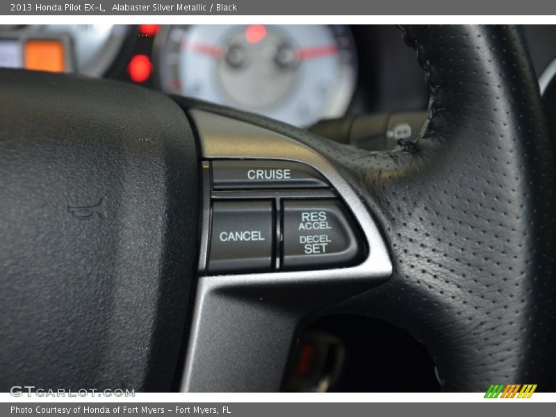 Alabaster Silver Metallic / Black 2013 Honda Pilot EX-L
