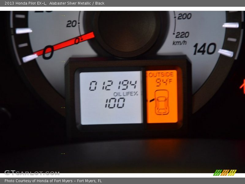 Alabaster Silver Metallic / Black 2013 Honda Pilot EX-L