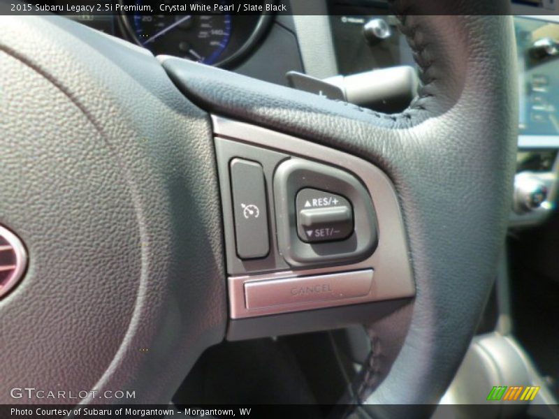 Crystal White Pearl / Slate Black 2015 Subaru Legacy 2.5i Premium