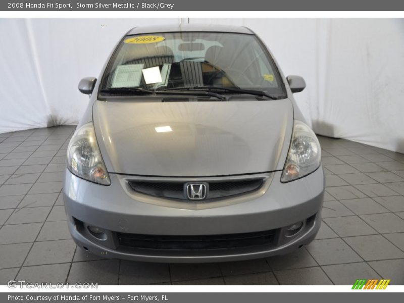 Storm Silver Metallic / Black/Grey 2008 Honda Fit Sport
