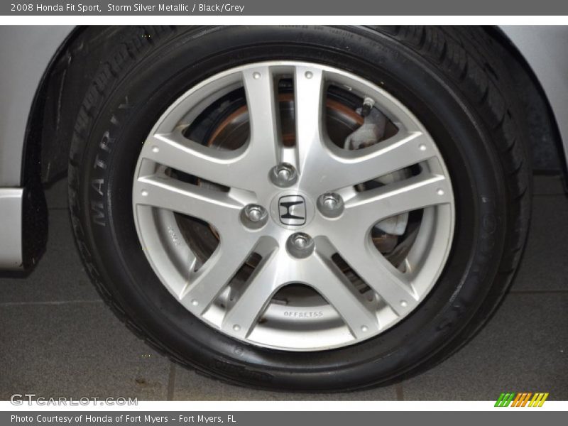 Storm Silver Metallic / Black/Grey 2008 Honda Fit Sport
