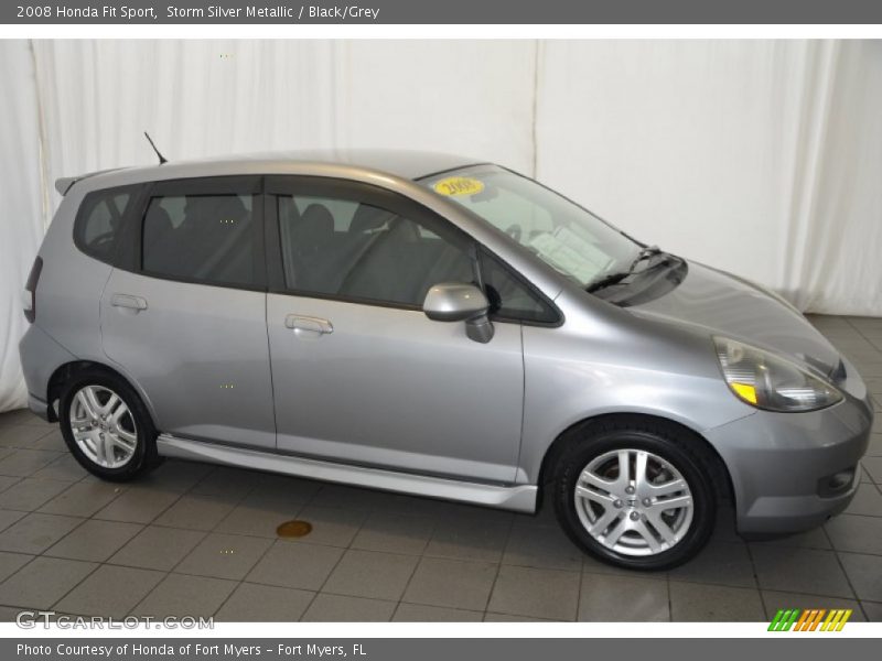Storm Silver Metallic / Black/Grey 2008 Honda Fit Sport