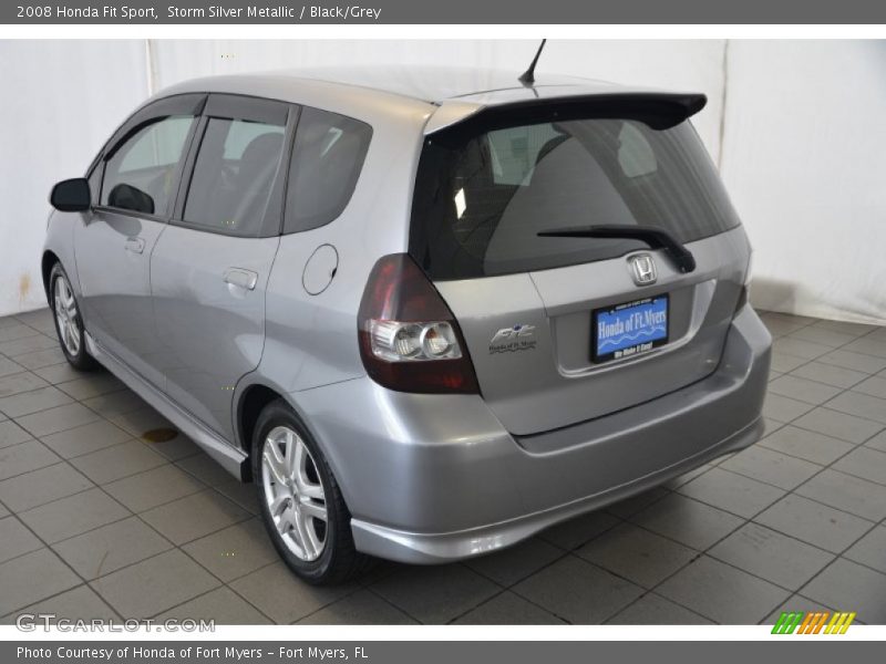 Storm Silver Metallic / Black/Grey 2008 Honda Fit Sport