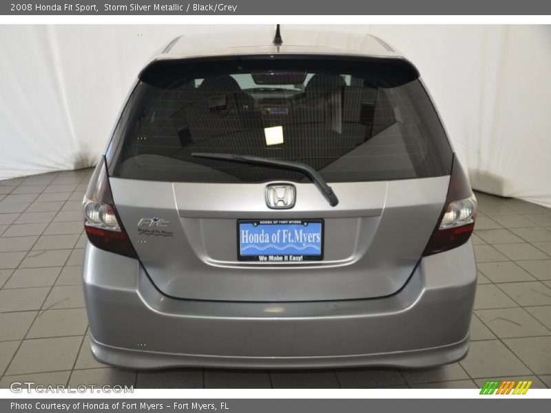 Storm Silver Metallic / Black/Grey 2008 Honda Fit Sport