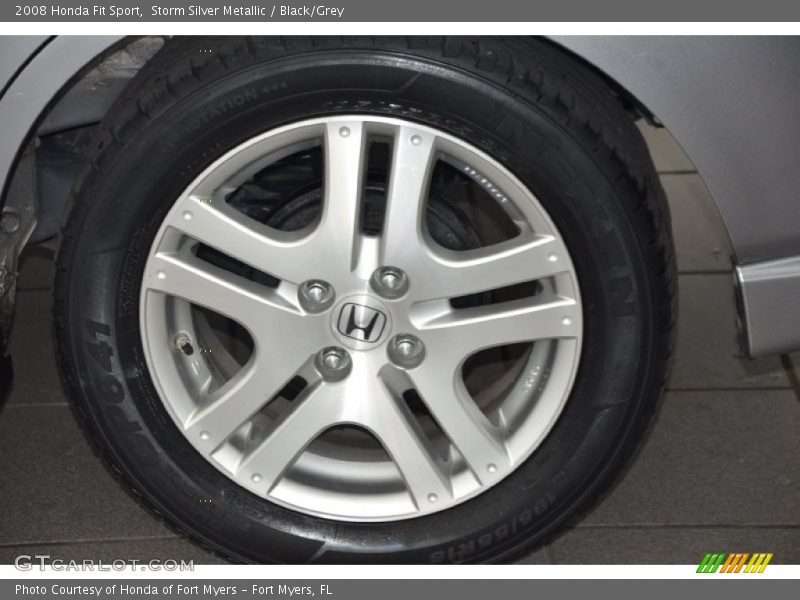 Storm Silver Metallic / Black/Grey 2008 Honda Fit Sport