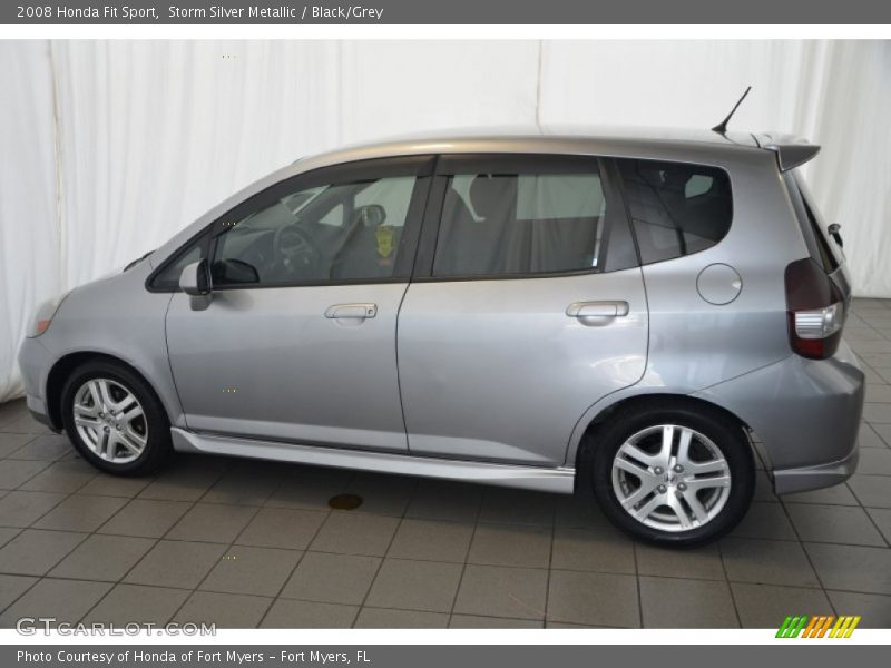 Storm Silver Metallic / Black/Grey 2008 Honda Fit Sport
