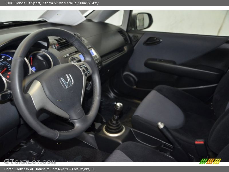Storm Silver Metallic / Black/Grey 2008 Honda Fit Sport