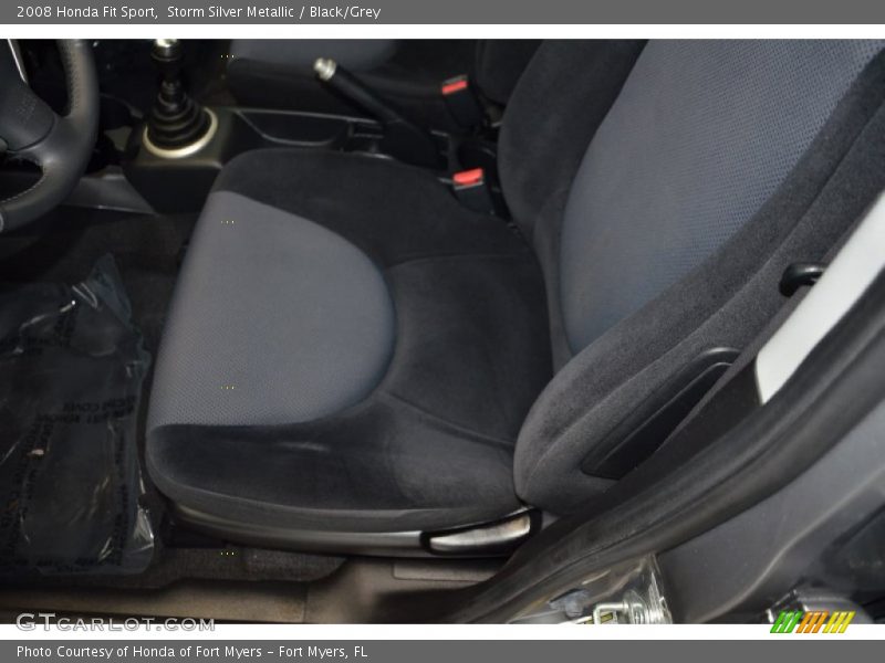 Storm Silver Metallic / Black/Grey 2008 Honda Fit Sport
