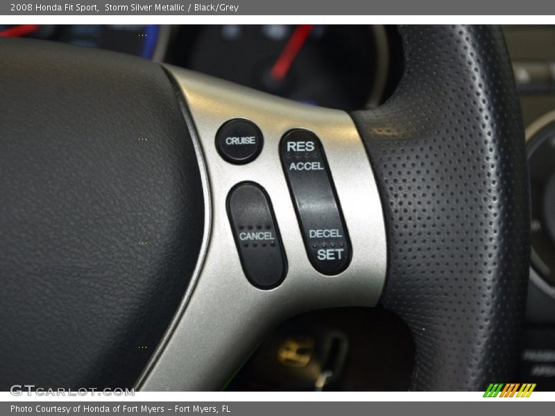 Storm Silver Metallic / Black/Grey 2008 Honda Fit Sport