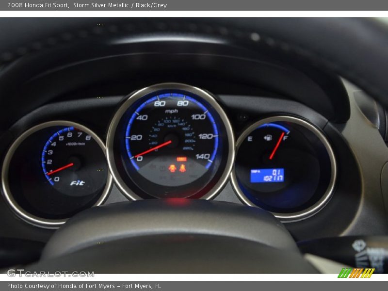 Storm Silver Metallic / Black/Grey 2008 Honda Fit Sport