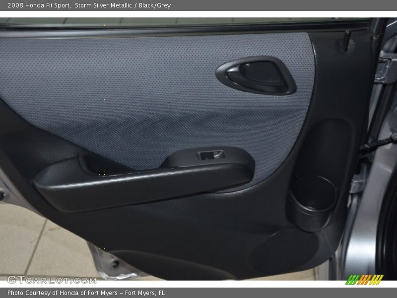 Storm Silver Metallic / Black/Grey 2008 Honda Fit Sport