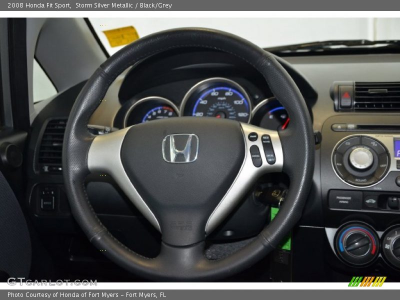 Storm Silver Metallic / Black/Grey 2008 Honda Fit Sport