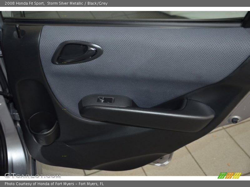 Storm Silver Metallic / Black/Grey 2008 Honda Fit Sport
