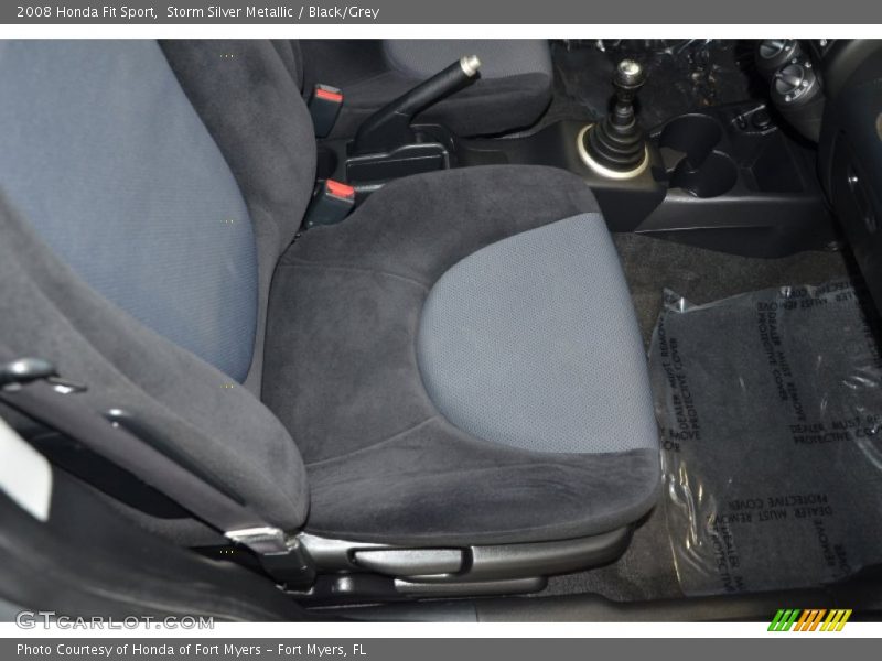 Storm Silver Metallic / Black/Grey 2008 Honda Fit Sport