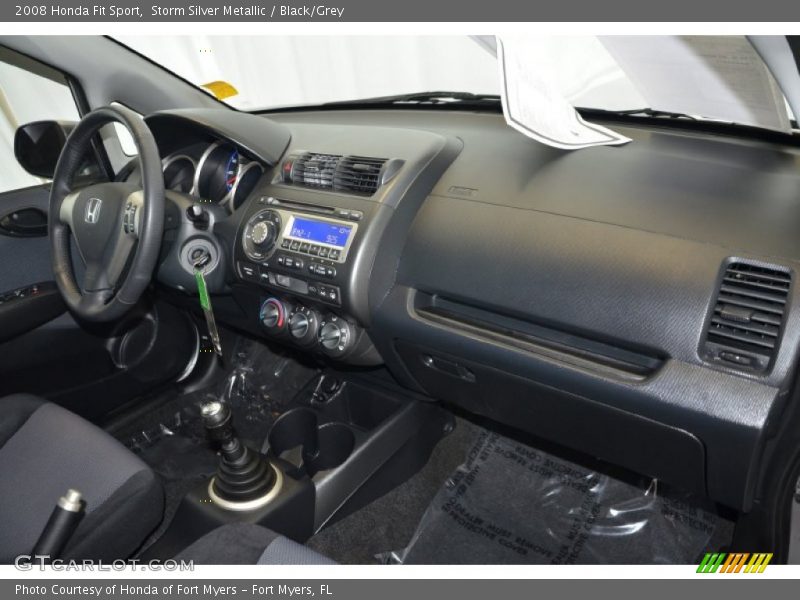 Storm Silver Metallic / Black/Grey 2008 Honda Fit Sport
