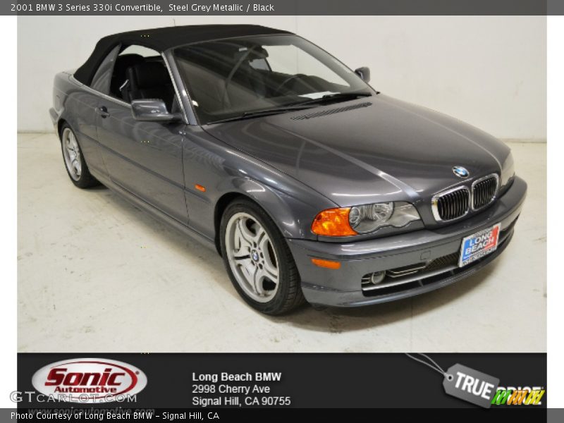 Steel Grey Metallic / Black 2001 BMW 3 Series 330i Convertible