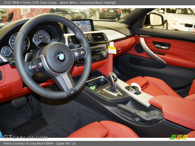 Coral Red/Black Highlight Interior - 2015 4 Series 428i Gran Coupe 