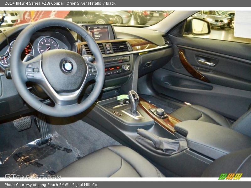 Orion Silver Metallic / Black 2014 BMW 4 Series 428i Coupe