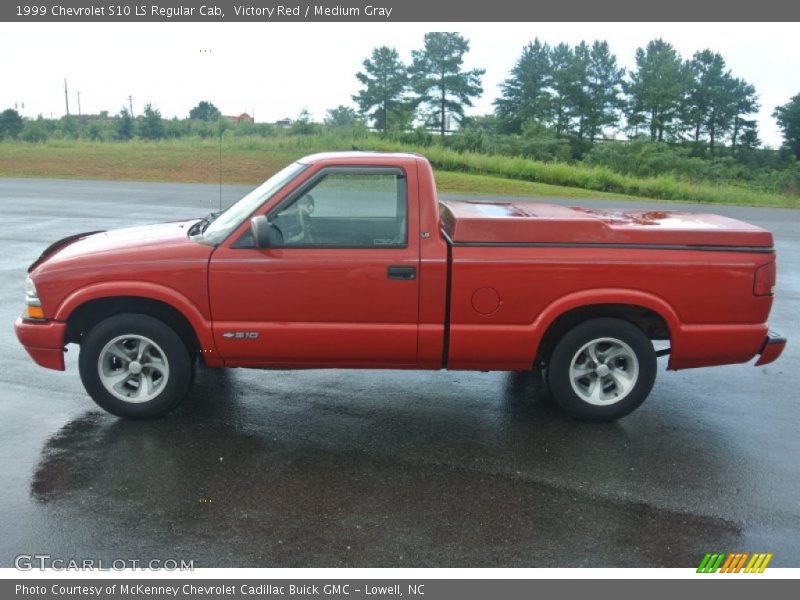 Victory Red / Medium Gray 1999 Chevrolet S10 LS Regular Cab