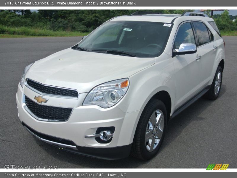 White Diamond Tricoat / Brownstone/Jet Black 2015 Chevrolet Equinox LTZ