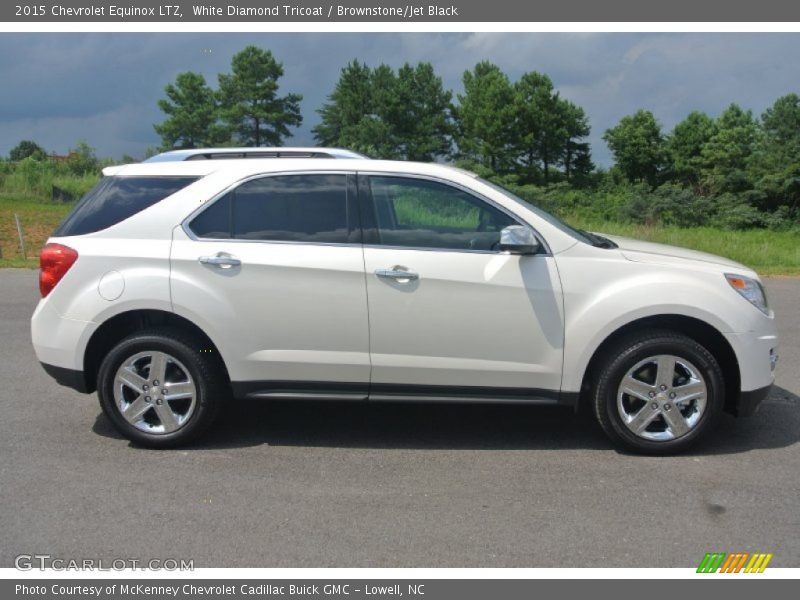 White Diamond Tricoat / Brownstone/Jet Black 2015 Chevrolet Equinox LTZ