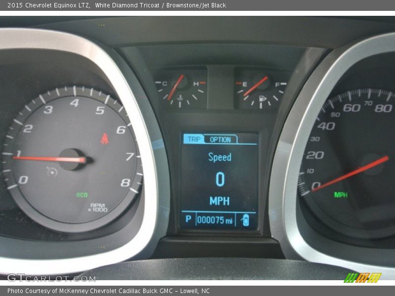 White Diamond Tricoat / Brownstone/Jet Black 2015 Chevrolet Equinox LTZ