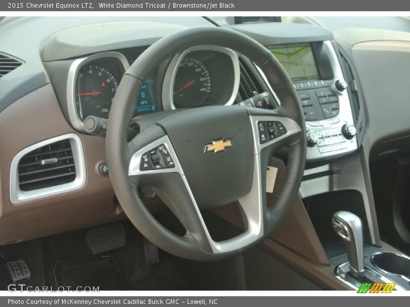 White Diamond Tricoat / Brownstone/Jet Black 2015 Chevrolet Equinox LTZ