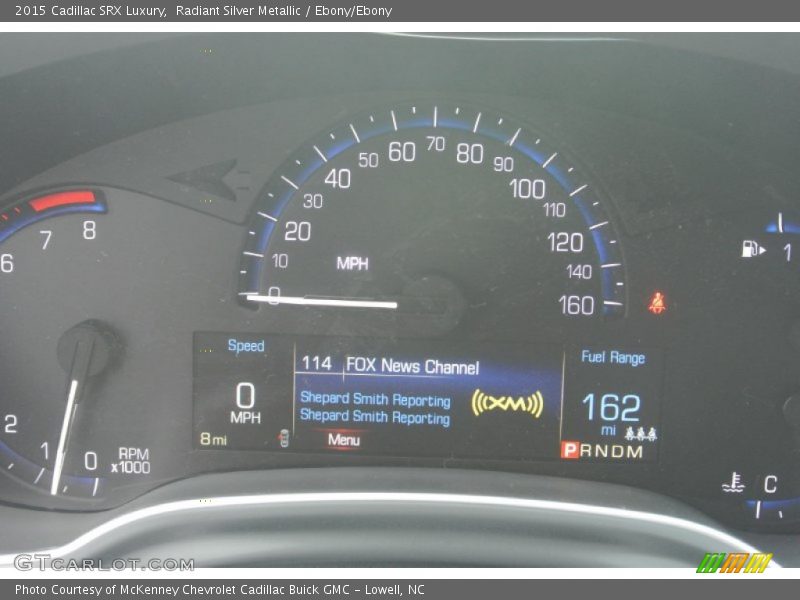 Radiant Silver Metallic / Ebony/Ebony 2015 Cadillac SRX Luxury