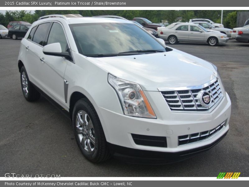 Platinum Ice Tricoat / Shale/Brownstone 2015 Cadillac SRX Luxury