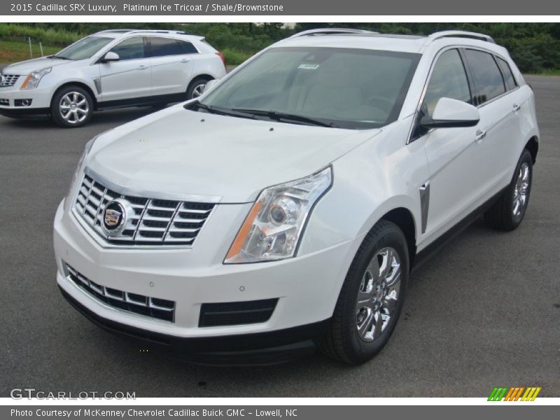 Platinum Ice Tricoat / Shale/Brownstone 2015 Cadillac SRX Luxury