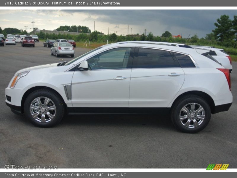 Platinum Ice Tricoat / Shale/Brownstone 2015 Cadillac SRX Luxury
