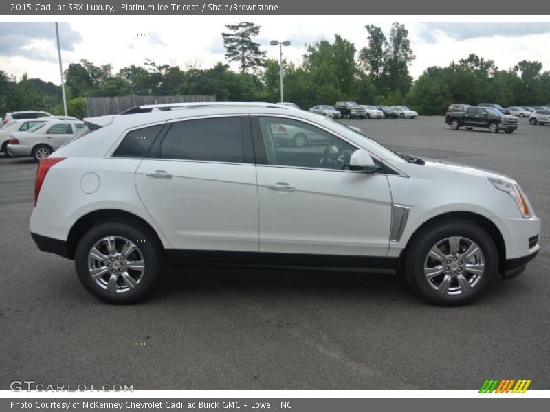 Platinum Ice Tricoat / Shale/Brownstone 2015 Cadillac SRX Luxury