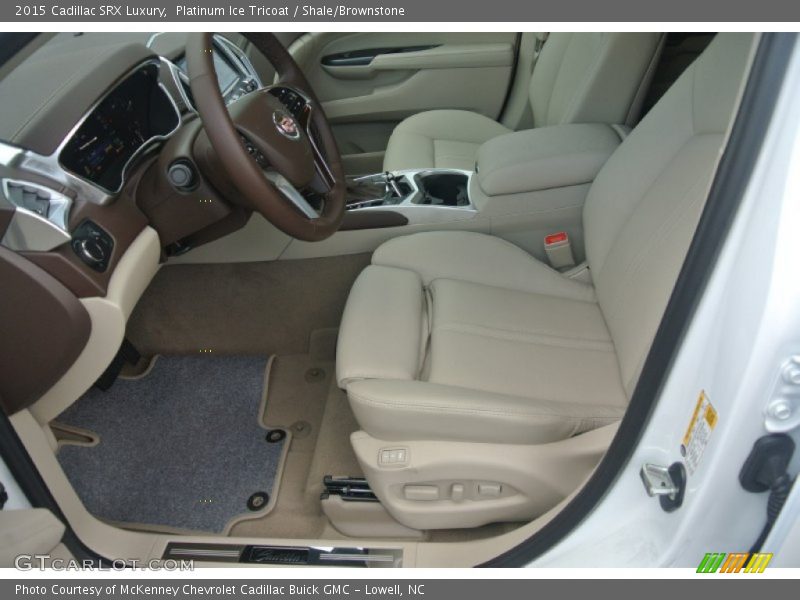 Platinum Ice Tricoat / Shale/Brownstone 2015 Cadillac SRX Luxury