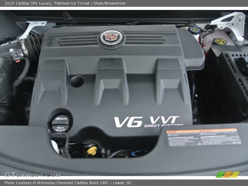 Platinum Ice Tricoat / Shale/Brownstone 2015 Cadillac SRX Luxury