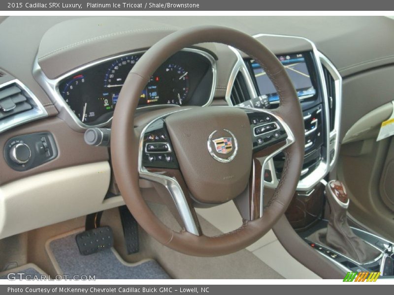 Platinum Ice Tricoat / Shale/Brownstone 2015 Cadillac SRX Luxury