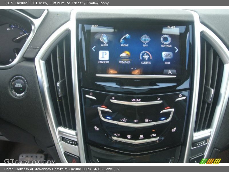 Platinum Ice Tricoat / Ebony/Ebony 2015 Cadillac SRX Luxury