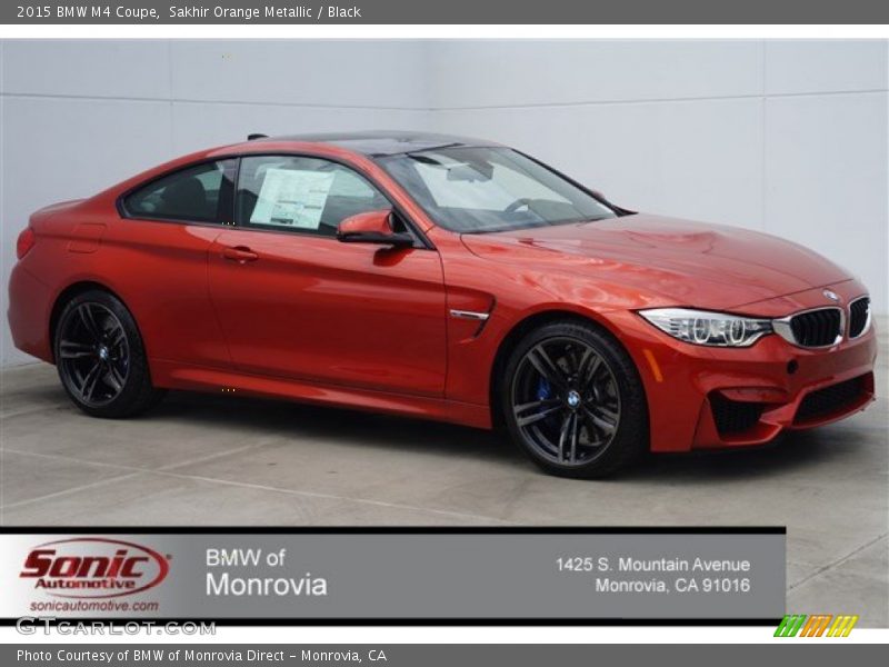Sakhir Orange Metallic / Black 2015 BMW M4 Coupe