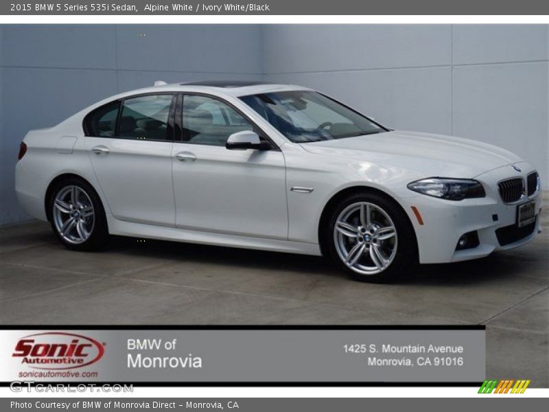 Alpine White / Ivory White/Black 2015 BMW 5 Series 535i Sedan