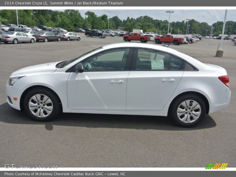 Summit White / Jet Black/Medium Titanium 2014 Chevrolet Cruze LS