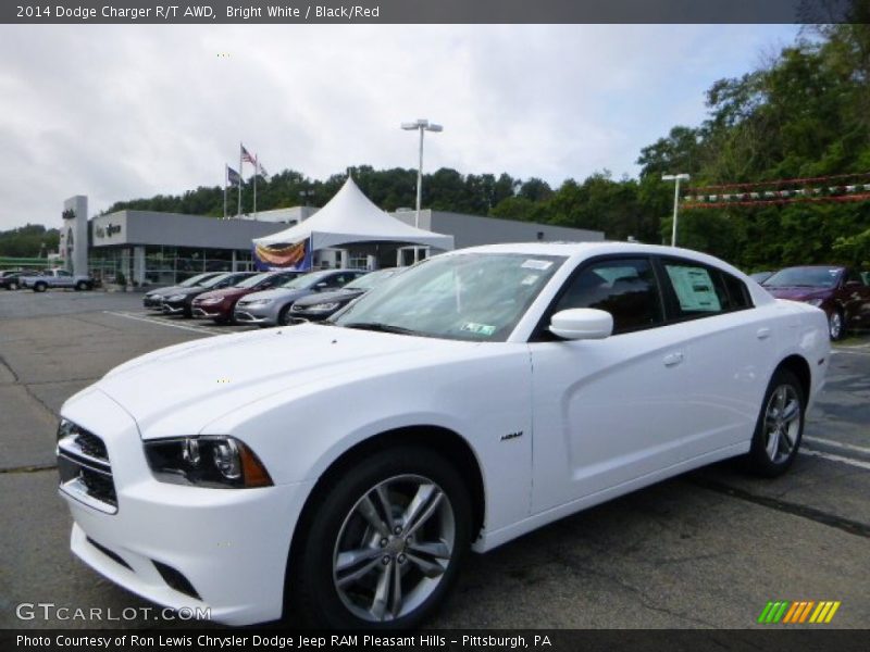 Bright White / Black/Red 2014 Dodge Charger R/T AWD