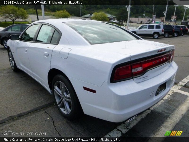 Bright White / Black/Red 2014 Dodge Charger R/T AWD