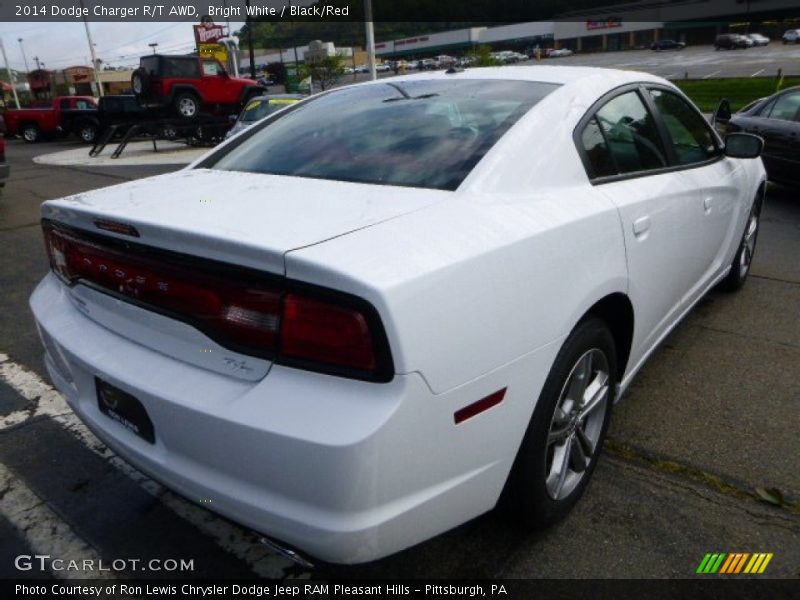 Bright White / Black/Red 2014 Dodge Charger R/T AWD