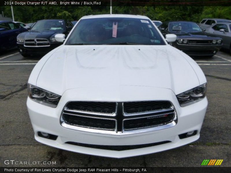 Bright White / Black/Red 2014 Dodge Charger R/T AWD