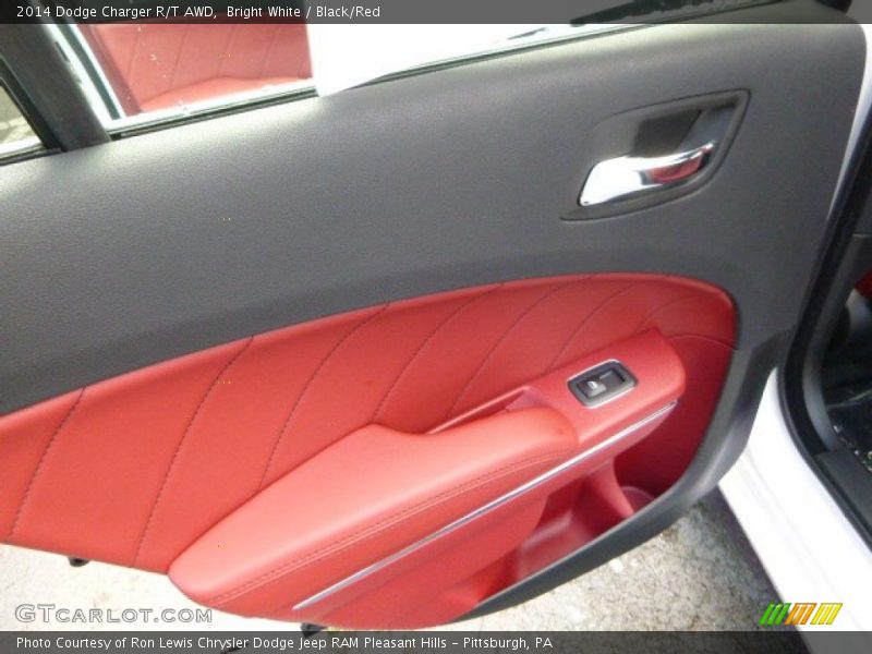 Bright White / Black/Red 2014 Dodge Charger R/T AWD