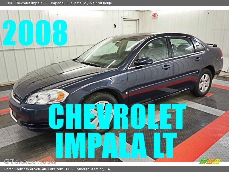 Imperial Blue Metallic / Neutral Beige 2008 Chevrolet Impala LT