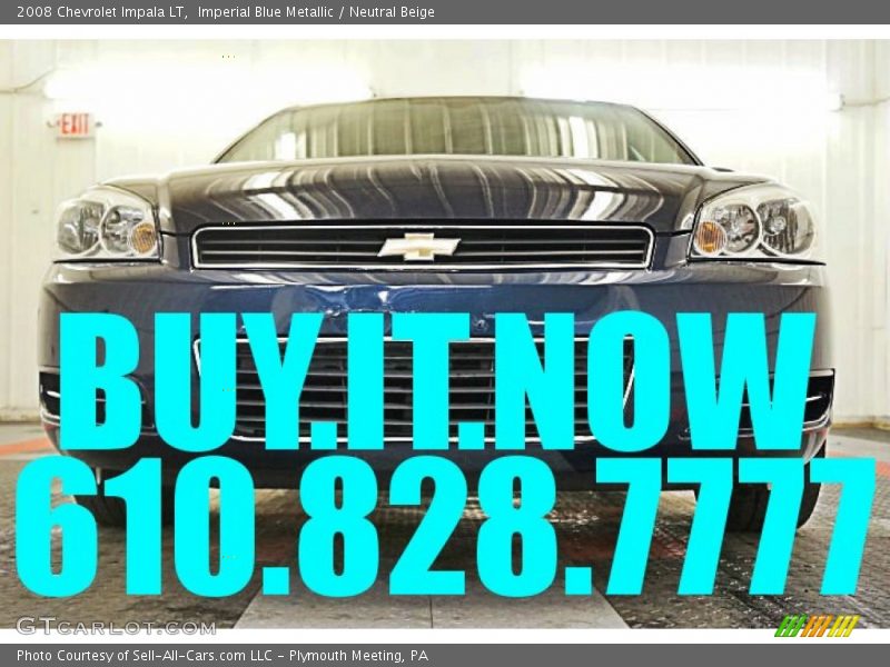 Imperial Blue Metallic / Neutral Beige 2008 Chevrolet Impala LT