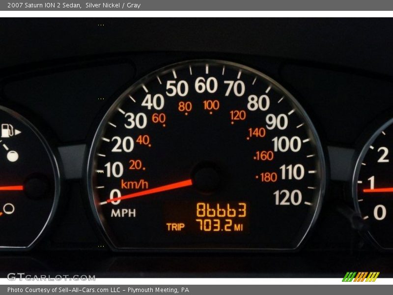 Silver Nickel / Gray 2007 Saturn ION 2 Sedan