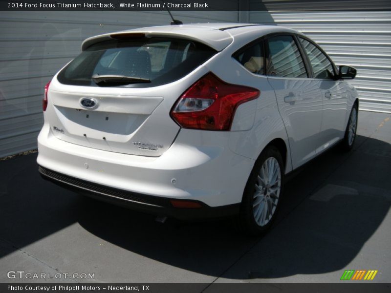 White Platinum / Charcoal Black 2014 Ford Focus Titanium Hatchback