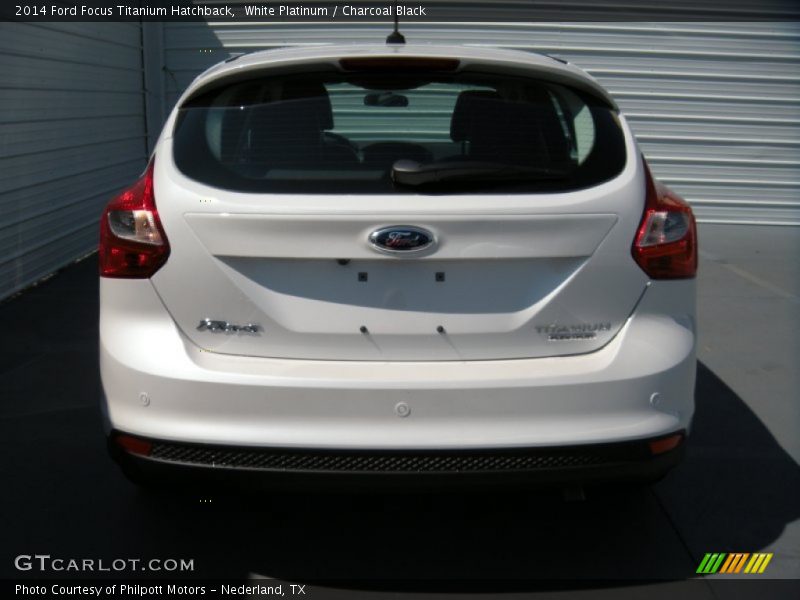 White Platinum / Charcoal Black 2014 Ford Focus Titanium Hatchback