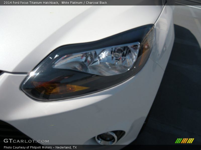 White Platinum / Charcoal Black 2014 Ford Focus Titanium Hatchback